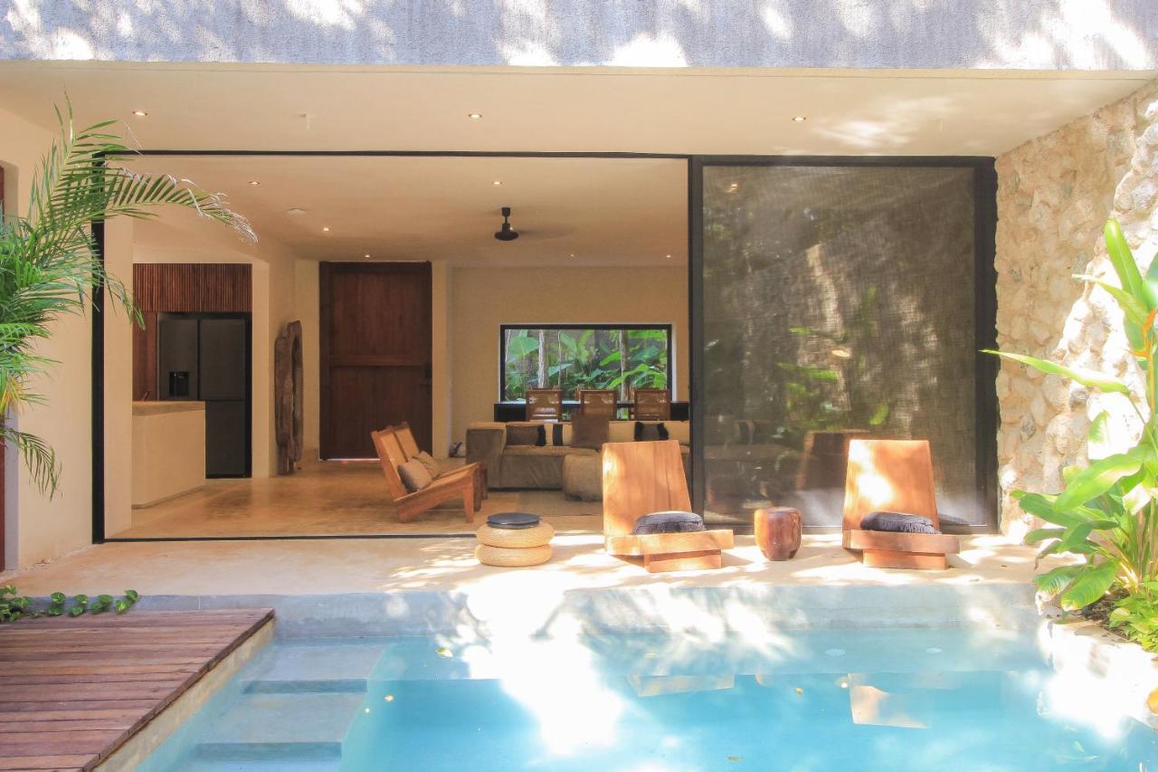 Elegant Boho Style Villa Jungle Views In Rooftop Deck & Outstanding Raw Pool In Holistika Tulum Extérieur photo