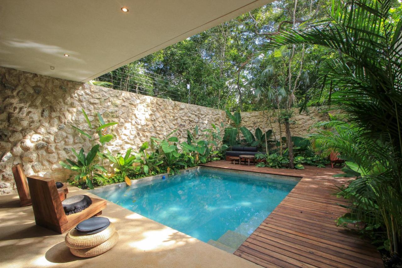 Elegant Boho Style Villa Jungle Views In Rooftop Deck & Outstanding Raw Pool In Holistika Tulum Extérieur photo